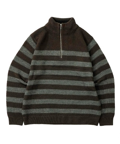 EGO TRIPPING（エゴトリッピング）の「mn2991-BORDERBLEND ニット（ニット/セーター・メンズ・ブラック系その他/サンドグレー/ブラウン系その他・48/46）」の16枚目の写真