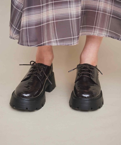 31 Sons de mode（トランテアン　ソン　ドゥ　モード）の「オックスフォードレースアップシューズ（ローファー・レディース・ダークブラウン/ブラック・S/M/L）」の13枚目の写真