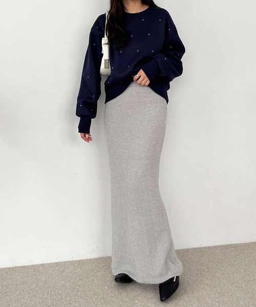 nelliy.(ネルリー)の「裏起毛スタッズスウェット(スウェット・レディース・オートミール/ネイビー/ピンク・LARGE/MEDIUM)」の16枚目の写真