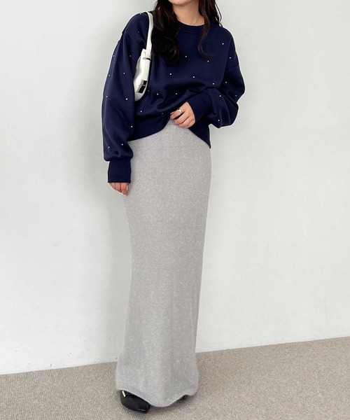 セール】裏起毛スタッズスウェット（スウェット）｜nelliy.（ネルリー