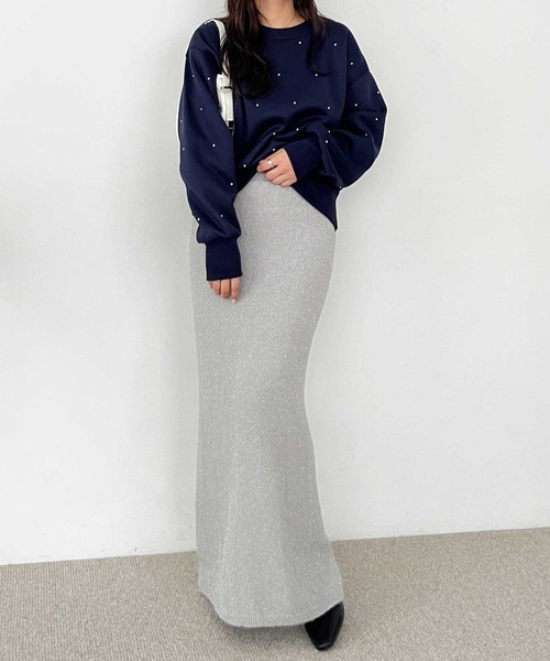 nelliy.(ネルリー)の「裏起毛スタッズスウェット(スウェット・レディース・オートミール/ネイビー/ピンク・LARGE/MEDIUM)」の13枚目の写真