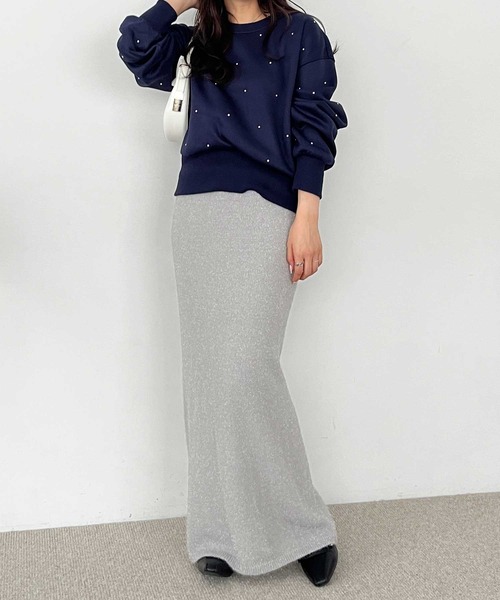 nelliy.(ネルリー)の「裏起毛スタッズスウェット(スウェット・レディース・オートミール/ネイビー/ピンク・LARGE/MEDIUM)」の12枚目の写真