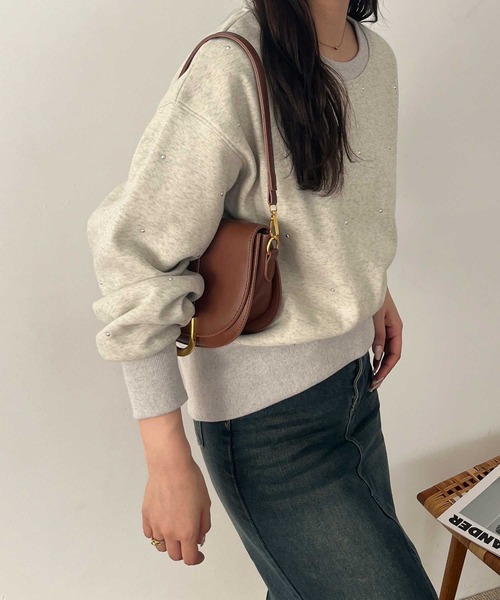 セール】裏起毛スタッズスウェット(スウェット)|nelliy セール】裏起毛スタッズスウェット(スウェット)|nelliy