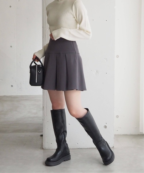 tiptop（ティップトップ）の「【2サイズ展開】プリーツスカパン（スカート・レディース・アイボリー/ブラック/チャコールグレー/ブラック系その他・S/M）」の7枚目の写真
