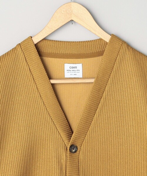 coen(コーエン)の「ニットライクカーディガン(パーカー・メンズ・マスタード/ネイビー/ブラック・S/M/L/XL)」の14枚目の写真