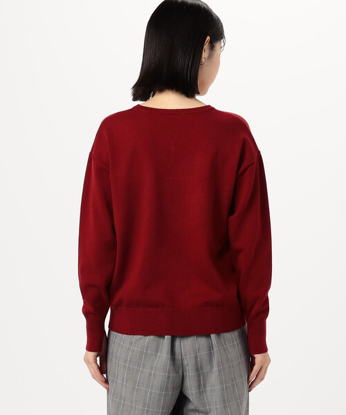 COMME CA ISM（コムサイズム）の「【 マシンウォッシャブル 】ベーシックＶネックニット（ニット/セーター・レディース・チャコール/ブラック/レッド/ホワイト・LARGE/MEDIUM）」の22枚目の写真