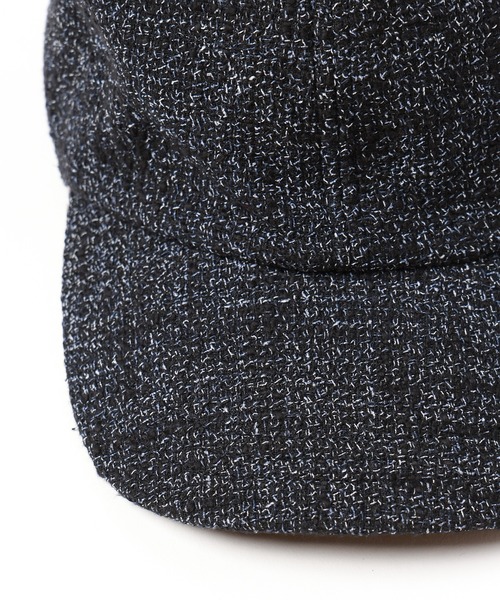 CULLNI（クルニ）の「Butcher Tweed Leather Emblem Cap（キャップ・メンズ・ブラック/ネイビー/ホワイト・ONESIZE）」の8枚目の写真