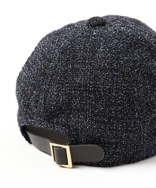 CULLNI（クルニ）の「Butcher Tweed Leather Emblem Cap（キャップ・メンズ・ブラック/ネイビー/ホワイト・ONESIZE）」の10枚目の写真