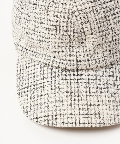 CULLNI（クルニ）の「Butcher Tweed Leather Emblem Cap（キャップ・メンズ・ブラック/ネイビー/ホワイト・ONESIZE）」の11枚目の写真