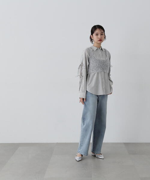 N.（N. Natural Beauty Basic）（エヌエヌナチュラルビューティーベーシック）の「◆【LOGAN】フェザービスチェ（ベスト・レディース・グレー/ピンク・MEDIUM）」の5枚目の写真