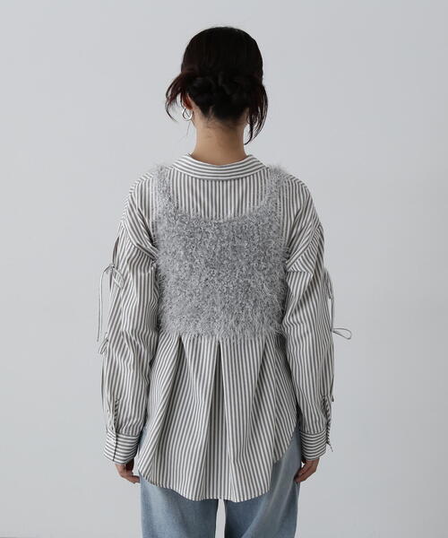 N.（N. Natural Beauty Basic）（エヌエヌナチュラルビューティーベーシック）の「◆【LOGAN】フェザービスチェ（ベスト・レディース・グレー/ピンク・MEDIUM）」の22枚目の写真