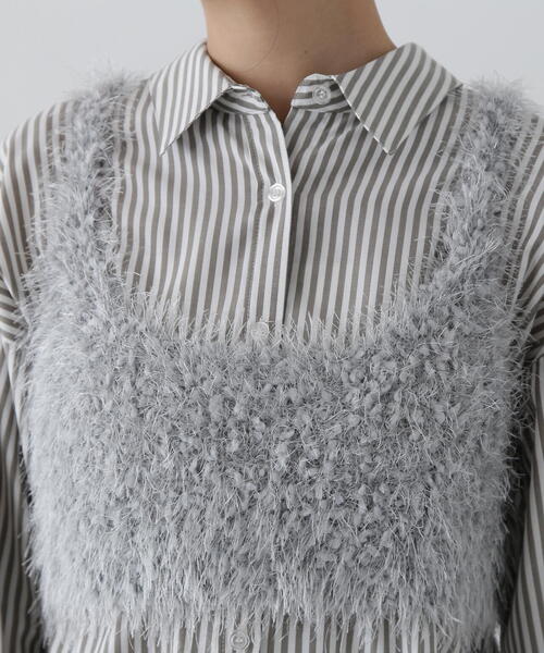 N.（N. Natural Beauty Basic）（エヌエヌナチュラルビューティーベーシック）の「◆【LOGAN】フェザービスチェ（ベスト・レディース・グレー/ピンク・MEDIUM）」の21枚目の写真