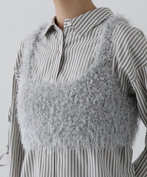 N.（N. Natural Beauty Basic）（エヌエヌナチュラルビューティーベーシック）の「◆【LOGAN】フェザービスチェ（ベスト・レディース・グレー/ピンク・MEDIUM）」の20枚目の写真