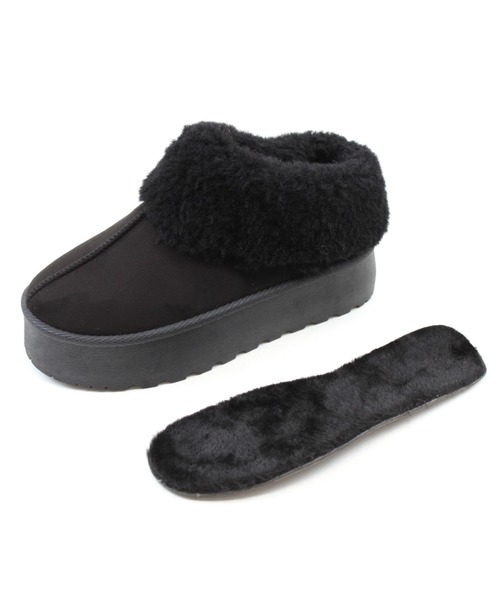 VIVIAN（ヴィヴィアン）の「もふぽか厚底サボムートンブーツ（ブーツ・レディース・イエロー系その他6/ブラック系その他3/グレー系その他3/ベージュ系その他3・LL/L/M/S）」の6枚目の写真