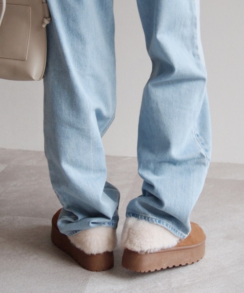 VIVIAN（ヴィヴィアン）の「もふぽか厚底サボムートンブーツ（ブーツ・レディース・イエロー系その他6/ブラック系その他3/グレー系その他3/ベージュ系その他3・LL/L/M/S）」の17枚目の写真