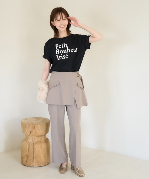 ROPE' PICNIC(ロペピクニック)の「RENUロゴTシャツ/接触冷感(Tシャツ/カットソー・レディース・ホワイト系その他2/ホワイト系その他/ブラック・38)」の4枚目の写真