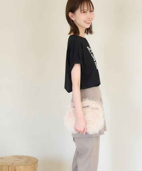 ROPE' PICNIC(ロペピクニック)の「RENUロゴTシャツ/接触冷感(Tシャツ/カットソー・レディース・ホワイト系その他2/ホワイト系その他/ブラック・38)」の6枚目の写真