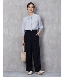 Perfect Suit FActory | 麻調合繊ワイドパンツ(スラックス)
