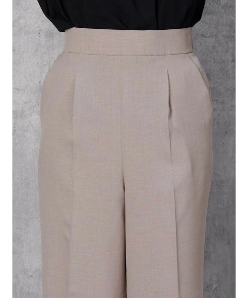 Perfect Suit FActory（パーフェクトスーツファクトリー）の「麻調合繊ワイドパンツ（スラックス・レディース・ベージュ/ネイビー・M/S/L）」の8枚目の写真