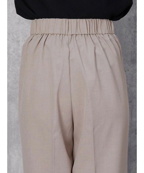 Perfect Suit FActory（パーフェクトスーツファクトリー）の「麻調合繊ワイドパンツ（スラックス・レディース・ベージュ/ネイビー・M/S/L）」の6枚目の写真