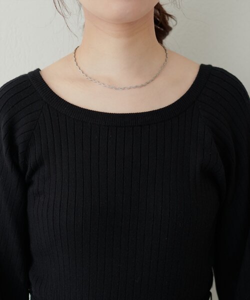 natural couture(ナチュラルクチュール)の「【Web限定】チェックジャガード2WAYニットワンピース(ワンピース・レディース・ラベンダー/ベージュ/グレイッシュベージュ/ブラック・FREE)」の15枚目の写真