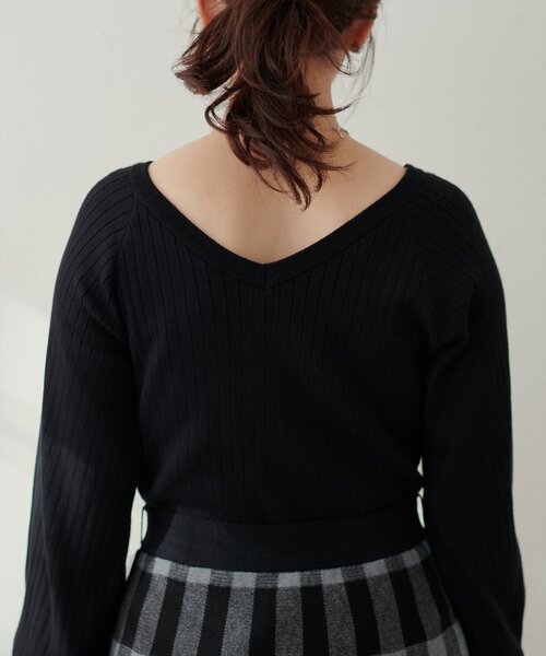 natural couture(ナチュラルクチュール)の「【Web限定】チェックジャガード2WAYニットワンピース(ワンピース・レディース・ラベンダー/ベージュ/グレイッシュベージュ/ブラック・FREE)」の17枚目の写真