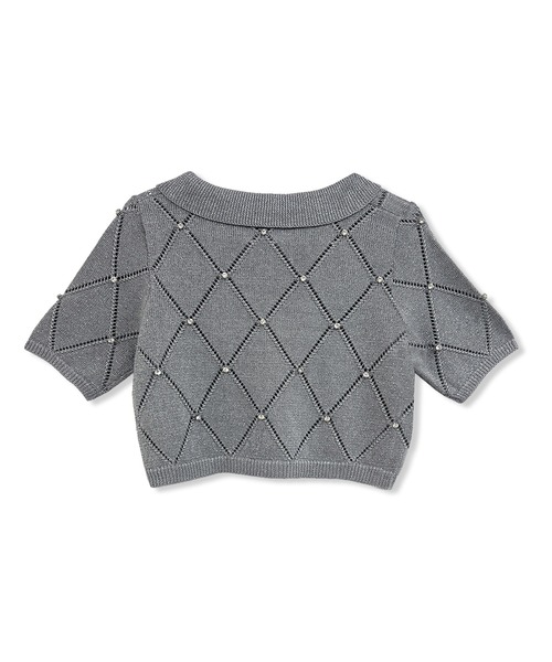 ANDGEEBEE（アンジービー）の「ダイヤパターンニットトップス（ニット/セーター・レディース・アイボリー/グレー・FREE）」の14枚目の写真