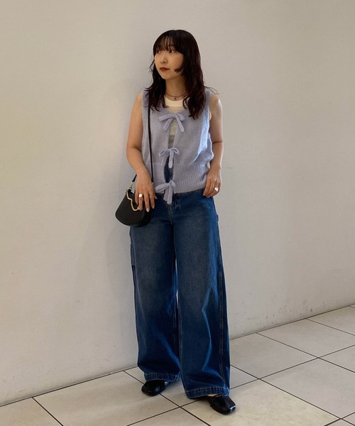 GANNI(ガニー)の「GANNI Light MohairTieStringVest(ベスト・レディース・ライトグレー・SMALL)」の6枚目の写真