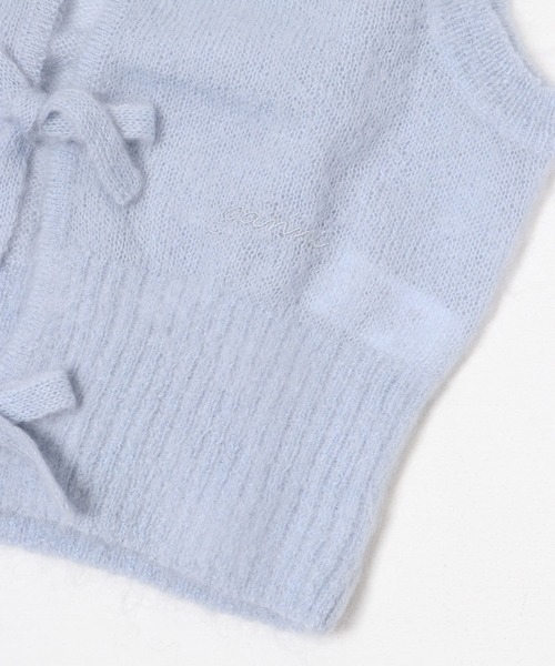 GANNI(ガニー)の「GANNI Light MohairTieStringVest(ベスト・レディース・ライトグレー・SMALL)」の4枚目の写真