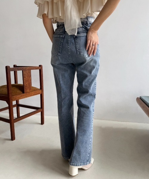 one after another NICE CLAUP(ワンアフターアナザーナイスクラップ)の「美脚ストレッチデニムパンツ(デニムパンツ・レディース・ブルー/ブラック/ブルー系その他・SMALL/MEDIUM)」の12枚目の写真