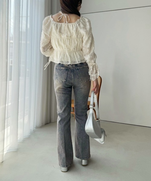 one after another NICE CLAUP(ワンアフターアナザーナイスクラップ)の「美脚ストレッチデニムパンツ(デニムパンツ・レディース・ブルー/ブラック/ブルー系その他・SMALL/MEDIUM)」の6枚目の写真