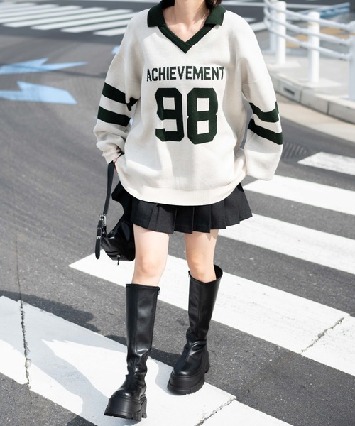 早い者勝ち❗️伊太利屋★新品❗️プリントニットコート ジャガードニット(M オフシロ): トップス｜Right-on公式