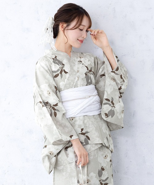 floro2wayセパレート浴衣3点セット （上着＋スカート＋帯）（浴衣