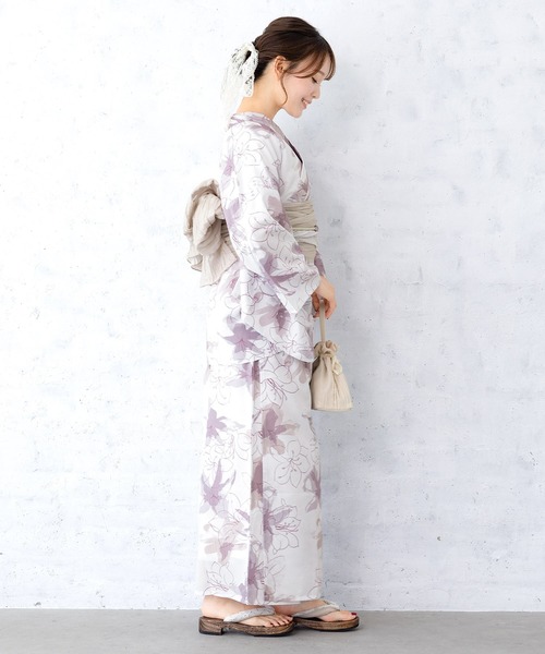 セール】floro2wayセパレート浴衣3点セット （上着＋スカート＋帯