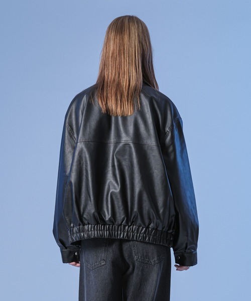 selle glant（セレグランテ）の「VINTAGE LIKE SHORT BLOUSON/ヴィンテージライクショートブルゾン（ブルゾン・メンズ・ブラック/ダークブラウン/ブラック系・MEDIUM/LARGE）」の8枚目の写真