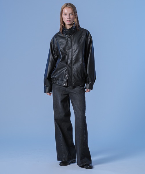 selle glant（セレグランテ）の「VINTAGE LIKE SHORT BLOUSON/ヴィンテージライクショートブルゾン（ブルゾン・メンズ・ブラック/ダークブラウン/ブラック系・MEDIUM/LARGE）」の15枚目の写真