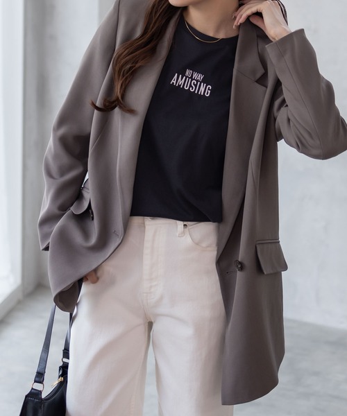 NAVY(ネイビー)の「NAVY センター刺繍 長袖Tシャツ ロンT(Tシャツ/カットソー・レディース・チャコールグレー/ピンク系その他/ブラック/オリーブ/ホワイト/ホワイト系その他・M/L)」の19枚目の写真