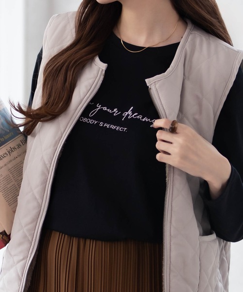 NAVY(ネイビー)の「NAVY センター刺繍 長袖Tシャツ ロンT(Tシャツ/カットソー・レディース・チャコールグレー/ピンク系その他/ブラック/オリーブ/ホワイト/ホワイト系その他・M/L)」の16枚目の写真