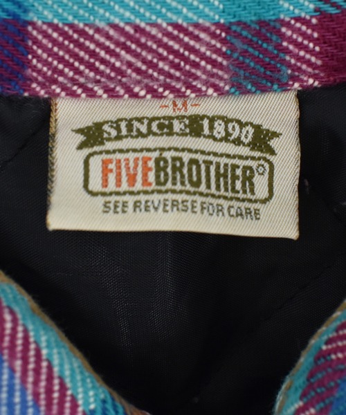 【ヴィンテージ古着】90's FIVE BROTHER カットオフ ライニングネルシャツ（シャツ/ブラウス）｜FIVEBROTHER（ファイブブラザー）