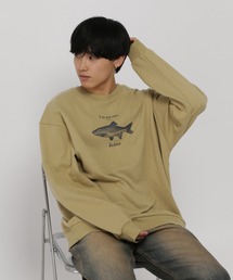 【UNISEX】ALAND/FISHグラフィックプルオーバー