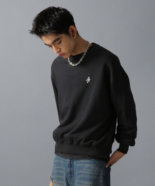 ajouter flow（アジューテフロー）の「【ajouter flow】af metal logo crew neck sweat / afメタルロゴクルーネックスウェット（スウェット・メンズ・ブラック/レッド・LARGE/MEDIUM）」の13枚目の写真