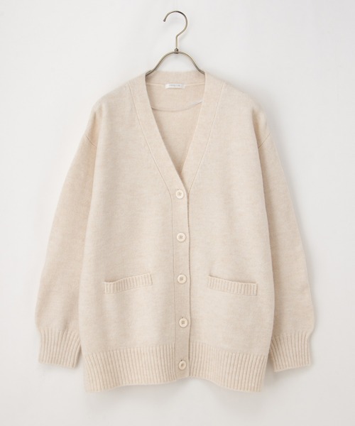 Honeys(ハニーズ)の「【ふんわりもちもち】Vネックカーデ(カーディガン/ボレロ・レディース・ピンク/ブラウン/オートミール/チャコール/ブルー・S/M/L/LL)」の18枚目の写真