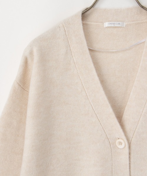 Honeys(ハニーズ)の「【ふんわりもちもち】Vネックカーデ(カーディガン/ボレロ・レディース・ピンク/ブラウン/オートミール/チャコール/ブルー・S/M/L/LL)」の19枚目の写真