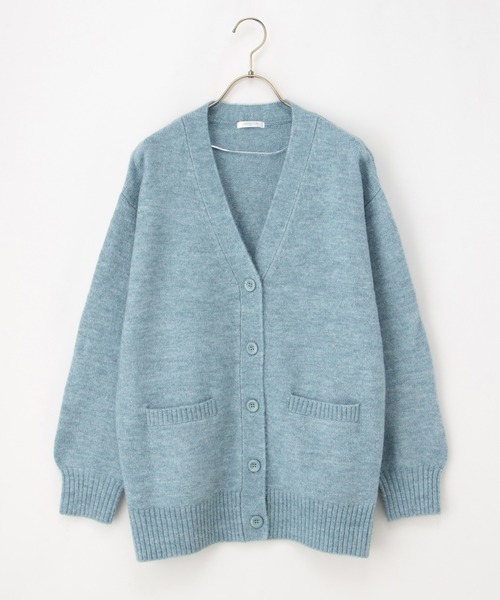 Honeys(ハニーズ)の「【ふんわりもちもち】Vネックカーデ(カーディガン/ボレロ・レディース・ピンク/ブラウン/オートミール/チャコール/ブルー・S/M/L/LL)」の20枚目の写真