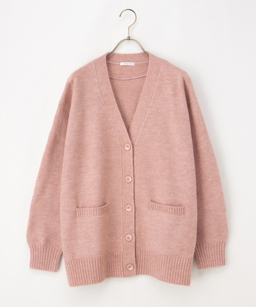 Honeys(ハニーズ)の「【ふんわりもちもち】Vネックカーデ(カーディガン/ボレロ・レディース・ピンク/ブラウン/オートミール/チャコール/ブルー・S/M/L/LL)」の22枚目の写真
