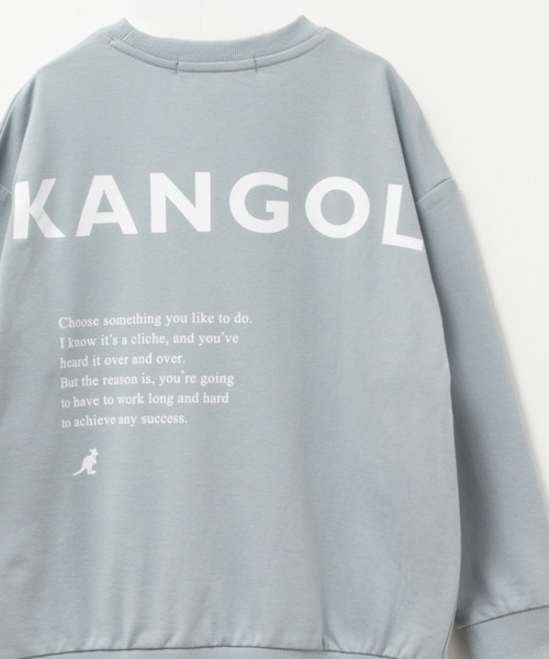 KANGOL(カンゴール)の「【 ユニセックス 】 KANGOL ロゴプリント ミニ裏毛トトレーナー(スウェット・キッズ・ブラック/サックスブルー・160/120/130/140/150)」の2枚目の写真
