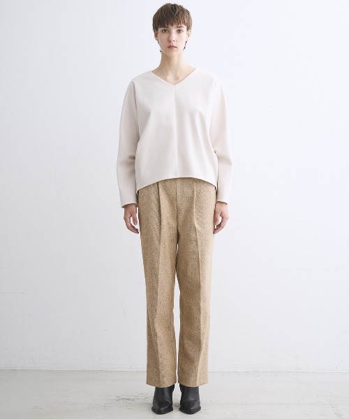 three dots(スリードッツ)の「ウーリージャージー コクーンプルオーバー(ニット/セーター・レディース・ブラック/グレー系その他/キャメル/ライトブルー/オフホワイト/グレー・SMALL)」の20枚目の写真