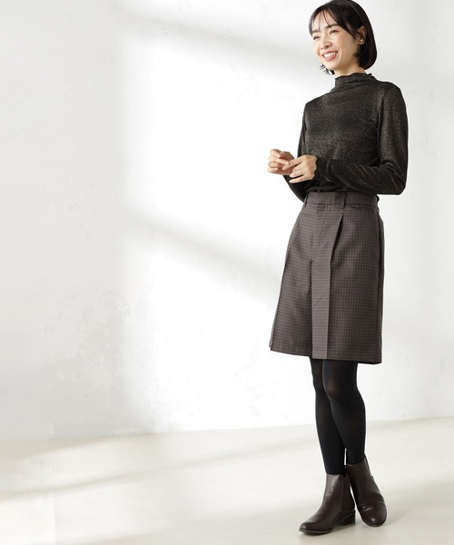 FOUND GOOD（ファウンドグッド）の「シアーラメハイネック/LS（Tシャツ/カットソー・レディース・ブラック/グレー系/グレー系2/ブルー系2・S/M/L）」の3枚目の写真