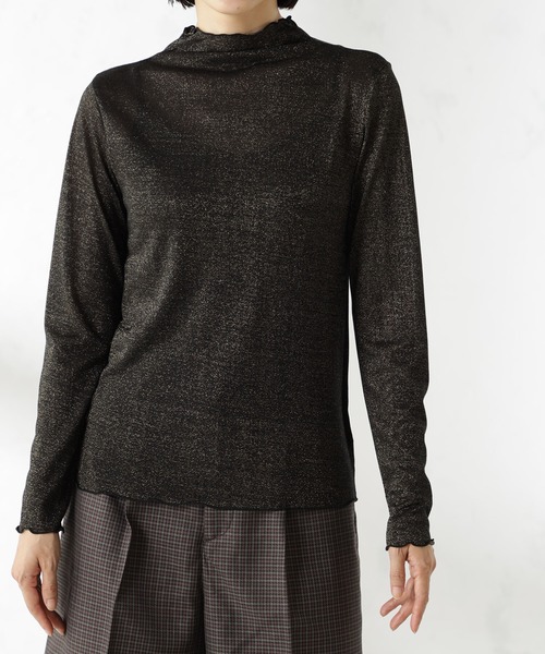 FOUND GOOD（ファウンドグッド）の「シアーラメハイネック/LS（Tシャツ/カットソー・レディース・ブラック/グレー系/グレー系2/ブルー系2・S/M/L）」の9枚目の写真