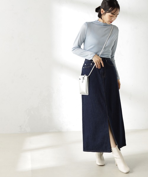 FOUND GOOD（ファウンドグッド）の「シアーラメハイネック/LS（Tシャツ/カットソー・レディース・ブラック/グレー系/グレー系2/ブルー系2・S/M/L）」の20枚目の写真